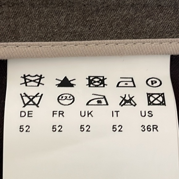 Boss Hugo Boss Men's Virgin Wool Pants Flat Front Patch Rear Pockets Size 36R - Picture 10 of 16